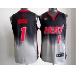 nba miami heat #1 bosh black-grey