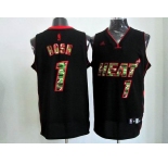 nba miami heat #1 bosh black[camo fashion swingman]