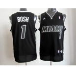 nba miami heat #1 bosh black[revolution 30 swingman]