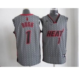 nba miami heat #1 bosh grey[static fashion swingman]