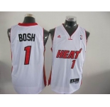 nba miami heat #1 bosh white[2011 swingman revolution 30]