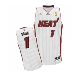 nba miami heat #1 bosh white[[grey strip]