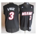 nba miami heat #3 d-wade black[revolution 30 swingman]
