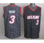 nba miami heat #3 wade black leopard print[2014 new]