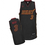 nba miami heat #3 wade black[orange number]