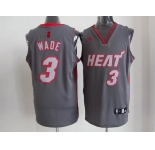 nba miami heat #3 wade grey