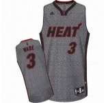 nba miami heat #3 wade grey[static fashion swingman]