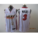 nba miami heat #3 wade white[2011 finals memorial edition]