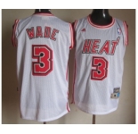 nba miami heat #3 wade white[revolution 30 swingman]