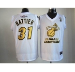 nba miami heat #31 battier white[2012 champions]