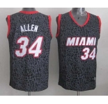 nba miami heat #34 allen black leopard print[2014 new]