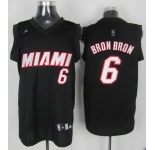nba miami heat #6 bron bron  black