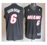 nba miami heat #6 bronbron black[bronbron][swingman 30 revolution]