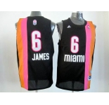 nba miami heat #6 james black-orange[2012 new][miami]