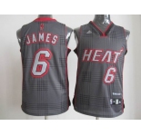 nba miami heat #6 james black/grey[2012]