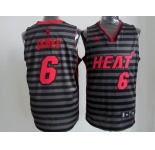 nba miami heat #6 james grey[black strip]