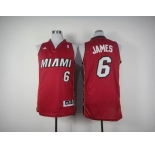 nba miami heat #6 james red[revolution 30 swingman]