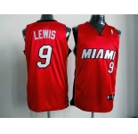 nba miami heat #9 lewis red