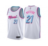 Women Nike Miami Heat #21 Hassan Whiteside Swingman White NBA Jersey - City Edition