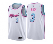 Women Nike Miami Heat #3 Dwyane Wade Swingman White NBA Jersey - City Edition