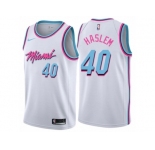 Women Nike Miami Heat #40 Udonis Haslem Swingman White NBA Jersey - City Edition