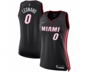 Women's Miami Heat #0 Meyers Leonard Swingman Black Basketball Jersey - Icon Edition