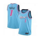 Women's Miami Heat #1 Chris Bosh Swingman Blue Basketball Jersey - 2019-20 City Edition