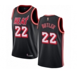 Women's Miami Heat #22 Jimmy Butler Authentic Black Fashion Hardwood Classics Basketball Jersey