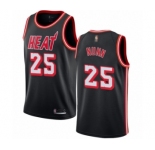 Women's Miami Heat #25 Kendrick Nunn Authentic Black Fashion Hardwood Classics Basketball Jersey