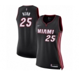 Women's Miami Heat #25 Kendrick Nunn Swingman Black Basketball Jersey - Icon Edition