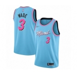 Women's Miami Heat #3 Dwyane Wade Swingman Blue Basketball Jersey - 2019-20 City Edition