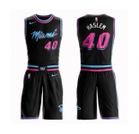 Women's Miami Heat #40 Udonis Haslem Swingman Black Basketball Suit Jersey - City Edition