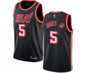 Women's Miami Heat #5 Derrick Jones Jr Authentic Black Fashion Hardwood Classics Basketball Jersey