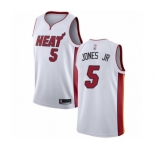Women's Miami Heat #5 Derrick Jones Jr Swingman White Basketball Jersey - Association Edition