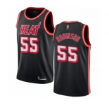 Women's Miami Heat #55 Duncan Robinson Authentic Black Fashion Hardwood Classics Basketball Jersey