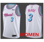 Women's Nike Heat #3 Dwyane Wade White NBA Swingman City Edition Jersey
