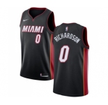 Women's Nike Miami Heat #0 Josh Richardson Swingman Black Road NBA Jersey - Icon Edition