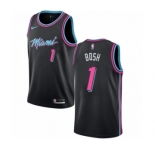 Women's Nike Miami Heat #1 Chris Bosh Swingman Black NBA Jersey - City Edition
