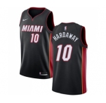 Women's Nike Miami Heat #10 Tim Hardaway Swingman Black Road NBA Jersey - Icon Edition