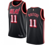 Women's Nike Miami Heat #11 Dion Waiters Swingman Black Black Fashion Hardwood Classics NBA Jersey