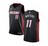 Women's Nike Miami Heat #11 Dion Waiters Swingman Black Road NBA Jersey - Icon Edition
