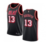 Women's Nike Miami Heat #13 Edrice Adebayo Swingman Black Black Fashion Hardwood Classics NBA Jersey