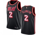 Women's Nike Miami Heat #2 Wayne Ellington Swingman Black Black Fashion Hardwood Classics NBA Jersey