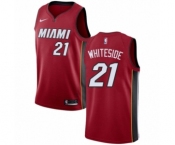 Women's Nike Miami Heat #21 Hassan Whiteside Swingman Red NBA Jersey Statement Edition