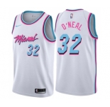 Women's Nike Miami Heat #32 Shaquille O'Neal Swingman White NBA Jersey - City Edition