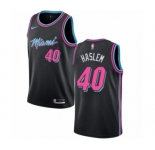 Women's Nike Miami Heat #40 Udonis Haslem Swingman Black NBA Jersey - City Edition