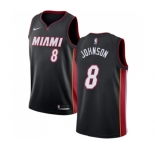Women's Nike Miami Heat #8 Tyler Johnson Swingman Black Road NBA Jersey - Icon Edition