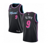 Women's Nike Miami Heat #9 Kelly Olynyk Swingman Black NBA Jersey - City Edition