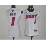 women nba jerseys miami heat #1 bosh white