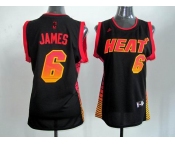 women nba jerseys miami heat #6 james black[limited edition]